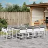 Image de vidaXL Ensemble à manger 13 pcs Blanc textilène