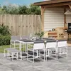 Image de vidaXL Ensemble à manger 11pcs Blanc