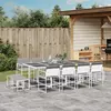 Image de vidaXL Ensemble à manger 13 pcs - Blanc textilène