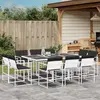 Image de vidaXL Ensemble à manger de jardin 11 pcs - Blanc