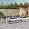 Image de vidaXL Ensemble à manger de jardin 17 pcs blanc