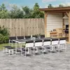 Image de vidaXL Ensemble à manger jardin 15 pcs Blanc