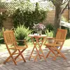 Image de VidaXL Ensemble de bistro pliable 3 pcs - Acacia