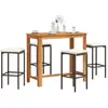 Image de vidaXL Ensemble de bar de jardin 5 pcs - Marron Acacia