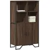 Image de vidaXL Buffet haut chêne marron 79,5x35,5x137,5 cm bois d'ingénierie