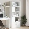 Image de vidaXL Bibliothèque - Blanc 189 cm