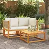 Image de vidaXL Canapés d'angle de jardin 2 pcs - Bois d'acacia
