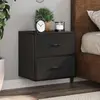 Image de VIDAXL Table de Chevet Murale Noir Bois d'Ingénierie