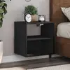 Image de vidaXL Tables de Chevet 2 pcs Noir