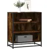 Image de VIDAXL Buffet chêne fumé 68x35x76 cm bois d'ingénierie et métal