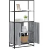 Image de vidaXL Buffet haut Sonoma Gris 68x35x139 cm