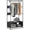 Image de vidaXL Armoire noir 90x50x180 cm bois d’ingénierie