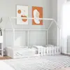 Image de vidaXL Cadre de lit d'enfants forme de maison sans matelas 90x200 cm