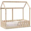 Image de vidaXL Cadre de lit d'enfants forme de maison sans matelas pin massif