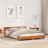Image de vidaXL Cadre de lit sans matelas cire marron 140x190cm bois pin massif