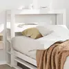 Image de vidaXL Tête de lit avec étagères blanc 75 cm bois massif de pin