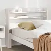 Image de vidaXL Tête de lit avec étagères blanc 90 cm bois massif de pin