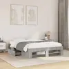 Image de vidaXL Cadre de lit sans matelas gris béton 140x200 cm bois ingénierie