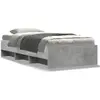 Image de vidaXL Cadre de lit sans matelas gris béton 90x190cm bois d'ingénierie