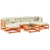 Image de VidaXL Salon de jardin 7 pcs avec coussins - Cire marron