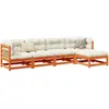 Image de vidaXL Salon de jardin 5 pcs - Cire Marron