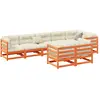 Image de vidaXL Salon de jardin 8 pcs marron cire