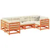 Image de vidaXL Salon de jardin 6 pcs - Cire marron