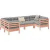 Image de vidaXL Salon de jardin 6 pcs - Bois massif