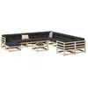 Image de vidaXL Salon de jardin 12 pcs - Bois de pin massif