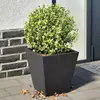 Image de vidaXL Jardinières 2 pcs Acier Noir