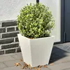 Image de VidaXL Jardinières acier 30x30x30 cm - Blanc (2 pcs)