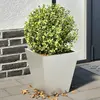 Image de vidaXL Jardinières acier inoxydable 2 pcs 30x30x30 cm