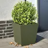 Image de vidaXL Lot de 2 jardinières - Vert olive
