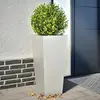 Image de vidaXL Jardinières 2 pcs 35x35x75 cm Acier Inoxydable