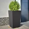 Image de vidaXL Jardinières Acier - Noir