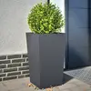 Image de vidaXL Jardinières en Acier Anthracite 45x45x75 cm