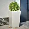 Image de vidaXL Jardinière en acier inoxydable - 45x45x75 cm