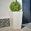 Image de vidaXL Jardinières 2 pcs acier inoxydable