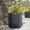 Image de vidaXL Jardinières hexagonales acier noir 2 pcs 46x45 cm