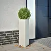Image de vidaXL Jardinière - Acier Blanc