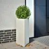 Image de VIDAXL Jardinière triangulaire 40x34,5x70 cm Blanc