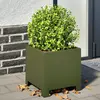 Image de VidaXL Jardinière vert olive acier 30x30x30 cm