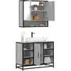 Image de vidaXL Ensemble de meubles de salle de bain 2 pcs Sonoma gris