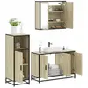 Image de vidaXL Meuble salle de bain 3 pièces Chêne Sonoma