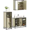 Image de vidaXL Ensemble de meubles de salle de bain 3 pcs - Chêne Sonoma