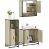 Image de vidaXL Ensemble de meubles de salle de bain 3 pcs chêne sonoma