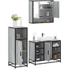 Image de vidaXL Ensemble de meubles de salle de bain 3 pcs Sonoma gris