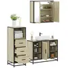 Image de VidaXL Ensemble meuble salle de bain 3 pcs - Chêne Sonoma