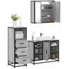 Image de vidaXL Salle de bain 3 pcs Sonoma gris