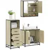 Image de vidaXL Ensemble de meubles de salle de bain 3 pcs chêne sonoma